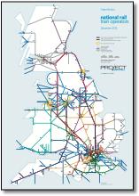Great Britain train rail franchise map TOCs