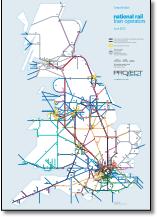 Great Britain train rail franchise map TOCs