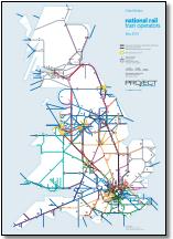 Great Britain train rail franchise map TOCs