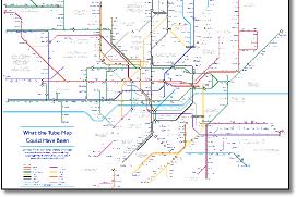 London Underground tube map  another dimension 1946 Alastair Carr