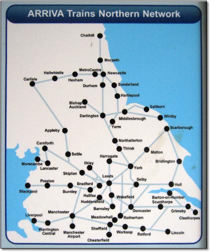 Northern train rail map