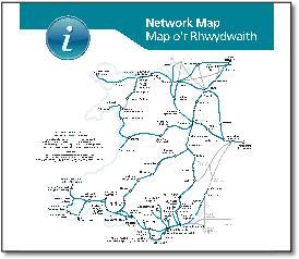 Arriva Trains Wales train rail network map
