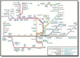 Valley Lines train / rail network map