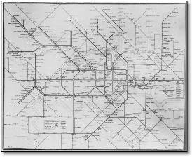 Beck tube & rail map 1938