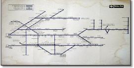 BR IEastern Region electrified lines train rail map