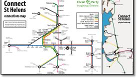 St Helens links route