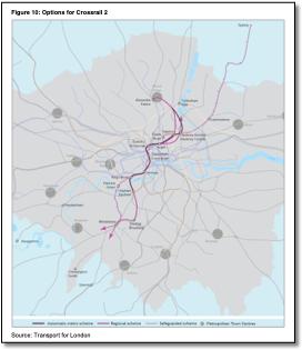 Crossrail 2 train rail map