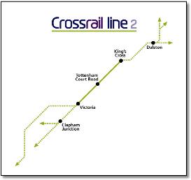 Crossrail train rail map