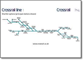 Crossrail train rail map