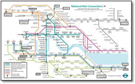 DLR main line connections rail train map