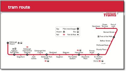 Edinburgh tram map