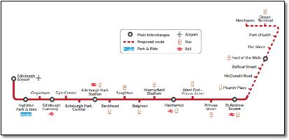 Edinburgh tram map