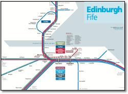 Edinburgh Fife railway train Scotland train / rail network map