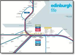 Edinburgh Fife railway train Scotland train / rail network map