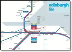 Edinburgh Fife railway train Scotland train / rail network map