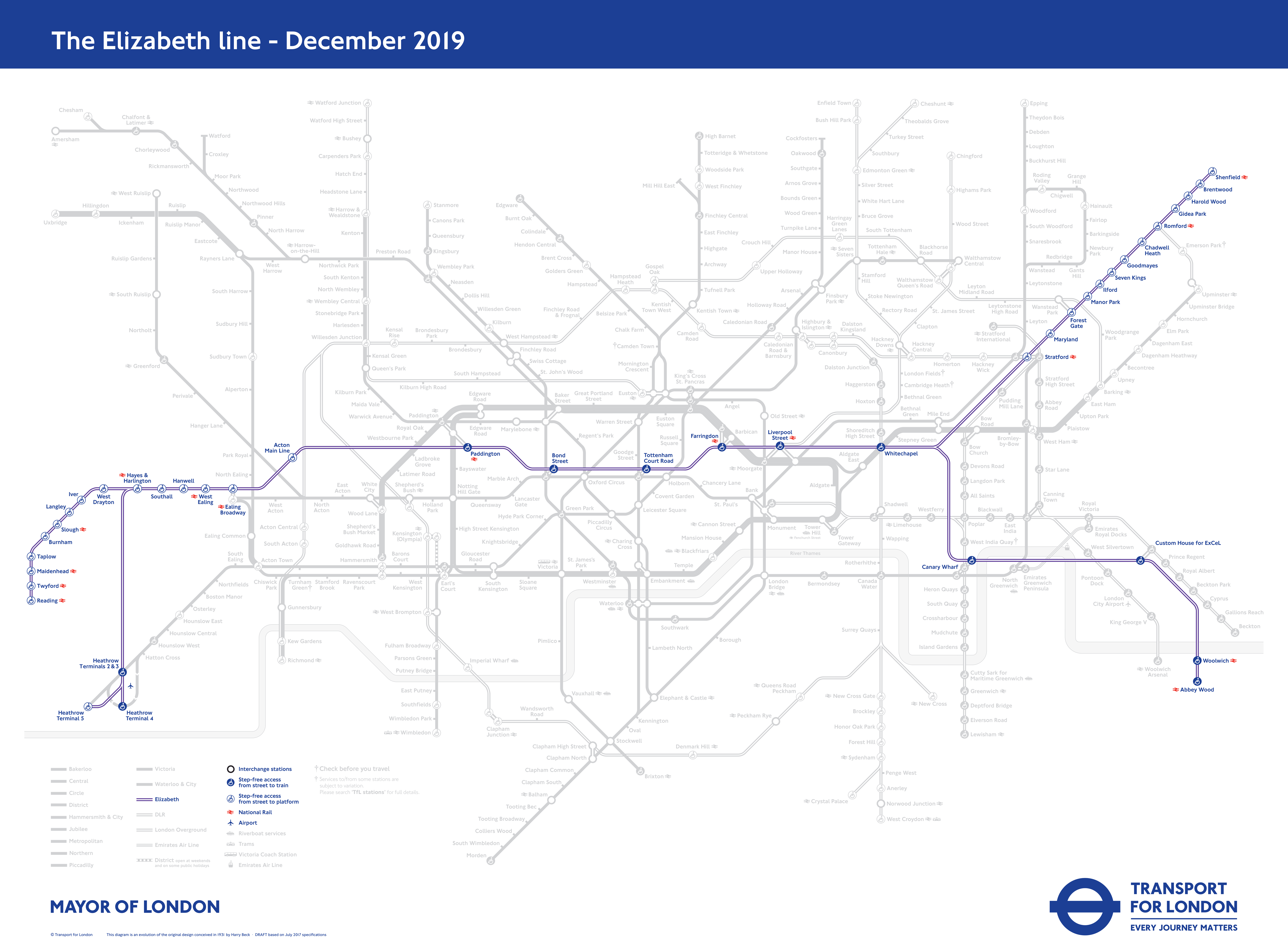 Elizabeth Line Map Journey Times
