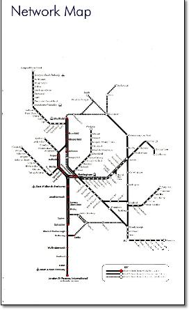 East Midlands train rail map