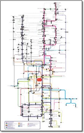 Thameslink First Capital Connect train / rail network map