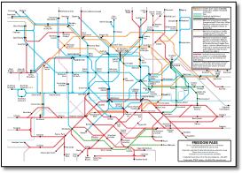 London tube train rail map