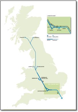 High Speed 2 Greengauge 21  route map