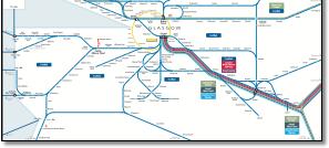 Glasgow  train / rail network map