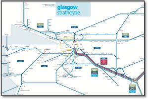 Glasgow train / rail network map