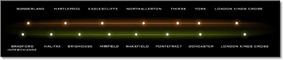 Grand Central trains rail map