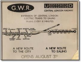 GWR LU Ealing opening map