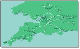 GWR rail train map
