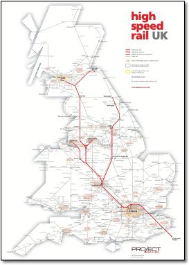 High speed 2 train rail map