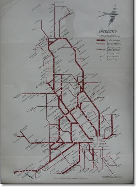 InterCity train rail map