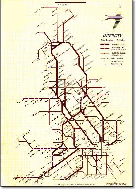 InterCity train rail map