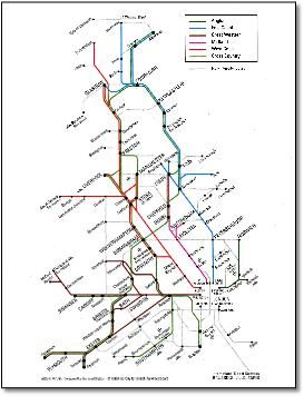 Inter City map 1993