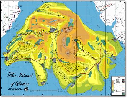 Island of Sodor train rail map