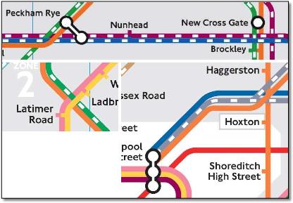 London tube train rail map