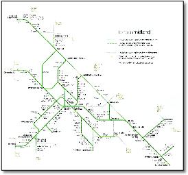 London Midland rail train map