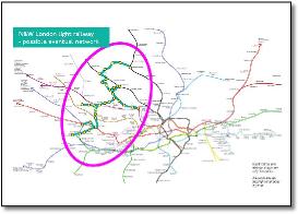 North West London tram map