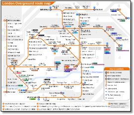 London Overground train rail map
