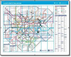London tube train rail map