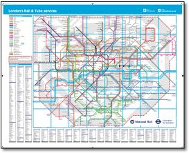 London train / rail / underground network map