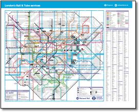 London tube train rail map
