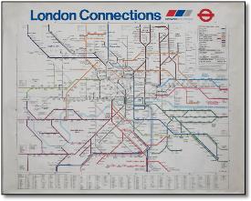 London Connections train rail map 1991