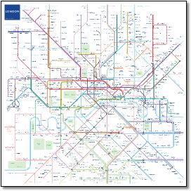 London tube train rail map
