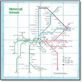 Mersey Travel Merseyrail rail train map