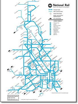National Rail train map