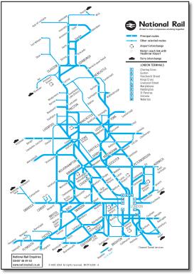 National Rail train map