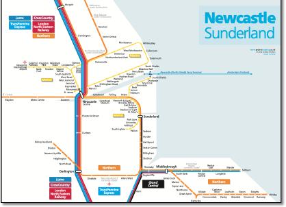Manchester train / rail network map