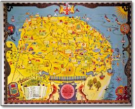 Norfolk BR 1955 Gordon Burrows map train rail map