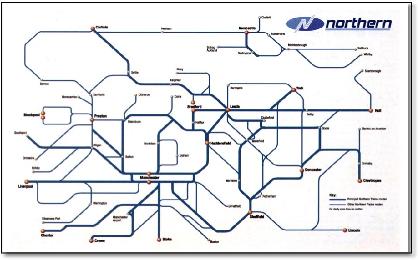 Northern train rail map