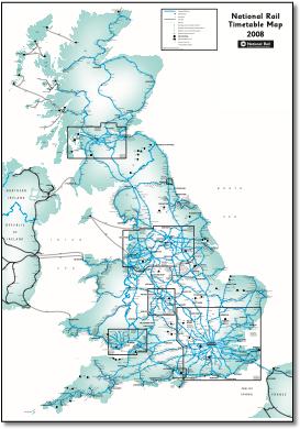 National Rail timetable map